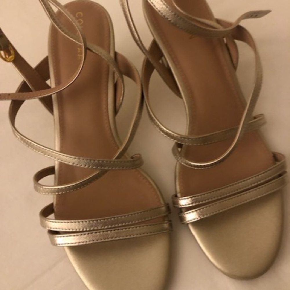 Gold Cole Haan Heels